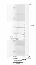 Schildmeyer Hochschrank Kampen Weiß Glanz mit Soft-Close Bild 4