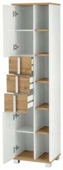 Schildmeyer Hochschrank Kampen Weiß Hochglanz mit Soft-Close Bild 4