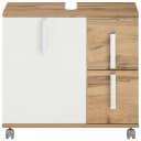 Schildmeyer Waschbeckenunterschrank Kampen Weiß Glanz Soft-Close Bild 3