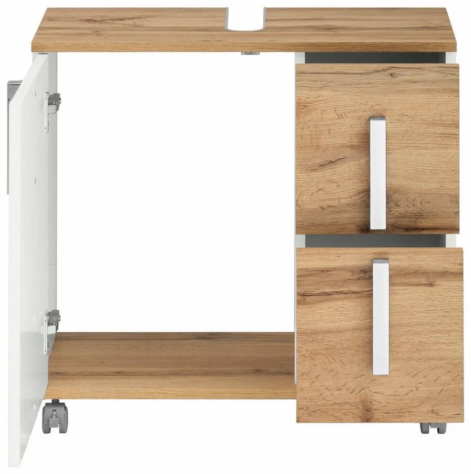 Schildmeyer Waschbeckenunterschrank Kampen Weiß Glanz Soft-Close - Bild 4