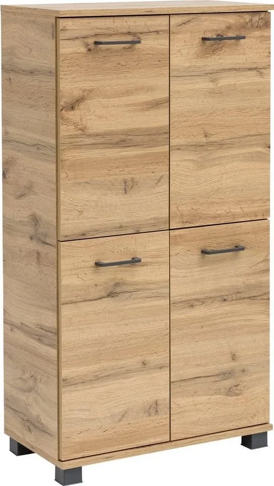 SCHILDMEYER Midischrank Nora Eiche Landhausfarben 4 Türen - Bild 2