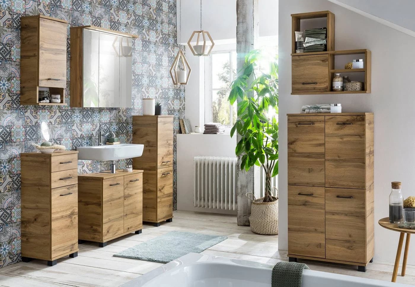 SCHILDMEYER Midischrank Nora Eiche Landhausfarben 4 Türen - Bild 3