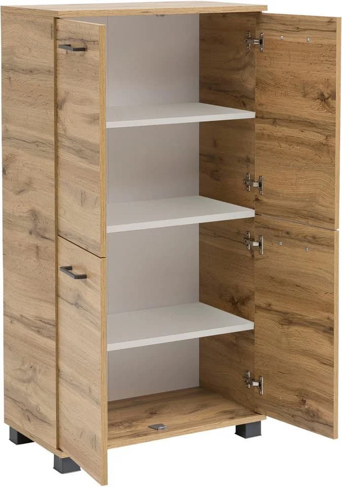SCHILDMEYER Midischrank Nora Eiche Landhausfarben 4 Türen - Bild 4