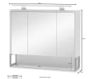 Schildmeyer Spiegelschrank Limone 3-türig mit LED und Soft-Close Bild 5