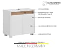Schildmeyer Waschbeckenunterschrank Cosmo Weiß 2-Türig Bild 5
