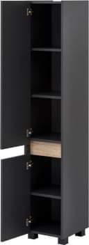 Schildmeyer Hochschrank Cosmo Anthrazit mit Wildeiche-Blende Bild 3