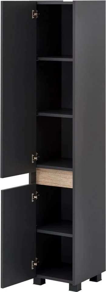 Schildmeyer Hochschrank Cosmo Anthrazit mit Wildeiche-Blende - Bild 3
