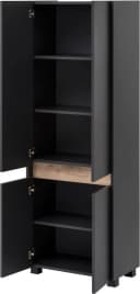 SCHILDMEYER Hochschrank Cosmo Anthrazit 4-türig FSC-zertifiziert Bild 4