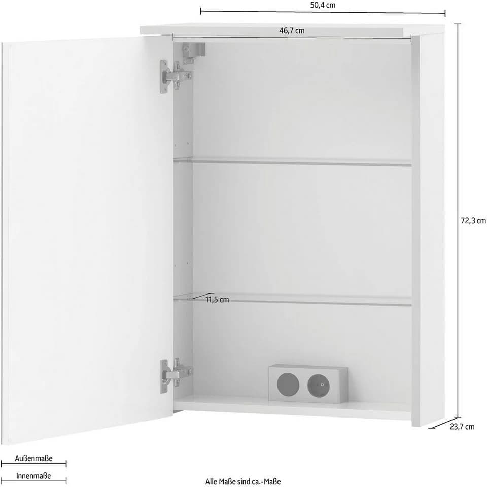 Schildmeyer Spiegelschrank Sarah mit LED-Beleuchtung und Steckdose - Bild 5