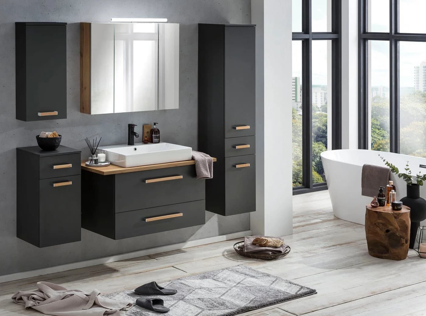 Schildmeyer Spiegelschrank Duo 3-türig mit LED und Steckdose - Bild 5
