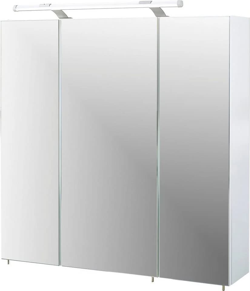 Schildmeyer Spiegelschrank Dorina Weiß 3-türig LED - Bild 2