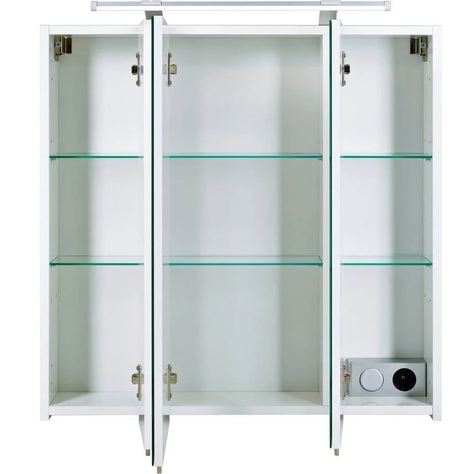 Schildmeyer Spiegelschrank Dorina Weiß 3-türig LED - Bild 4