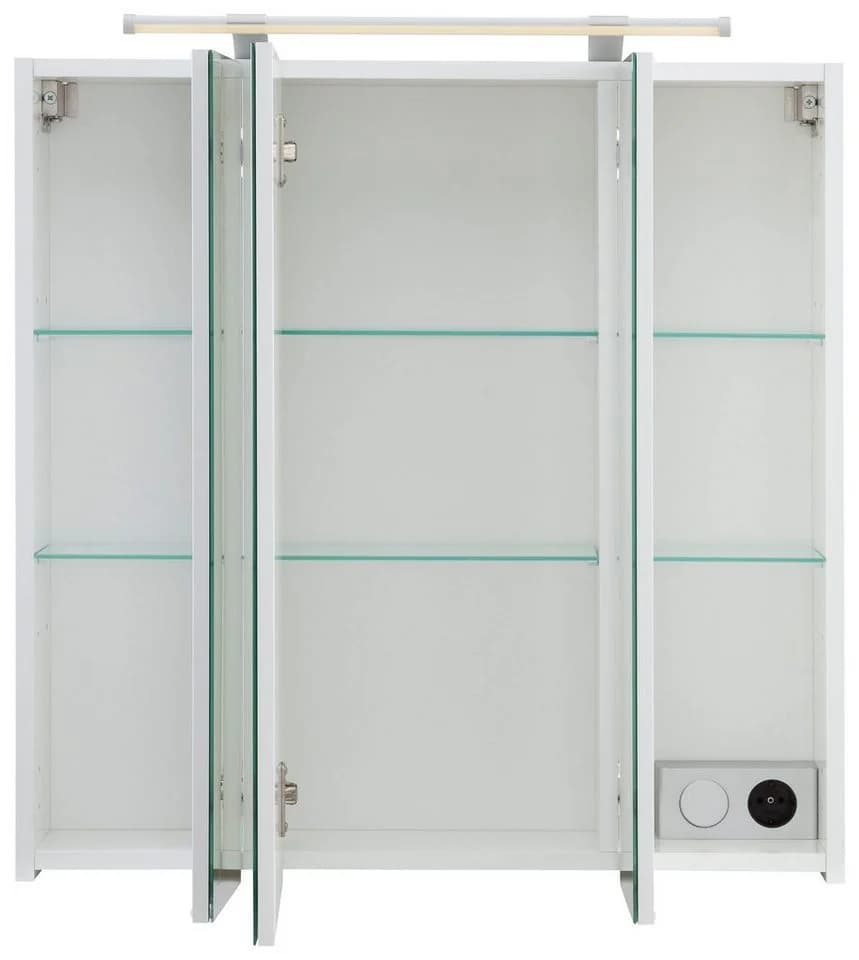 Schildmeyer Spiegelschrank Dorina Weiß Glanz 3-türig LED - Bild 4