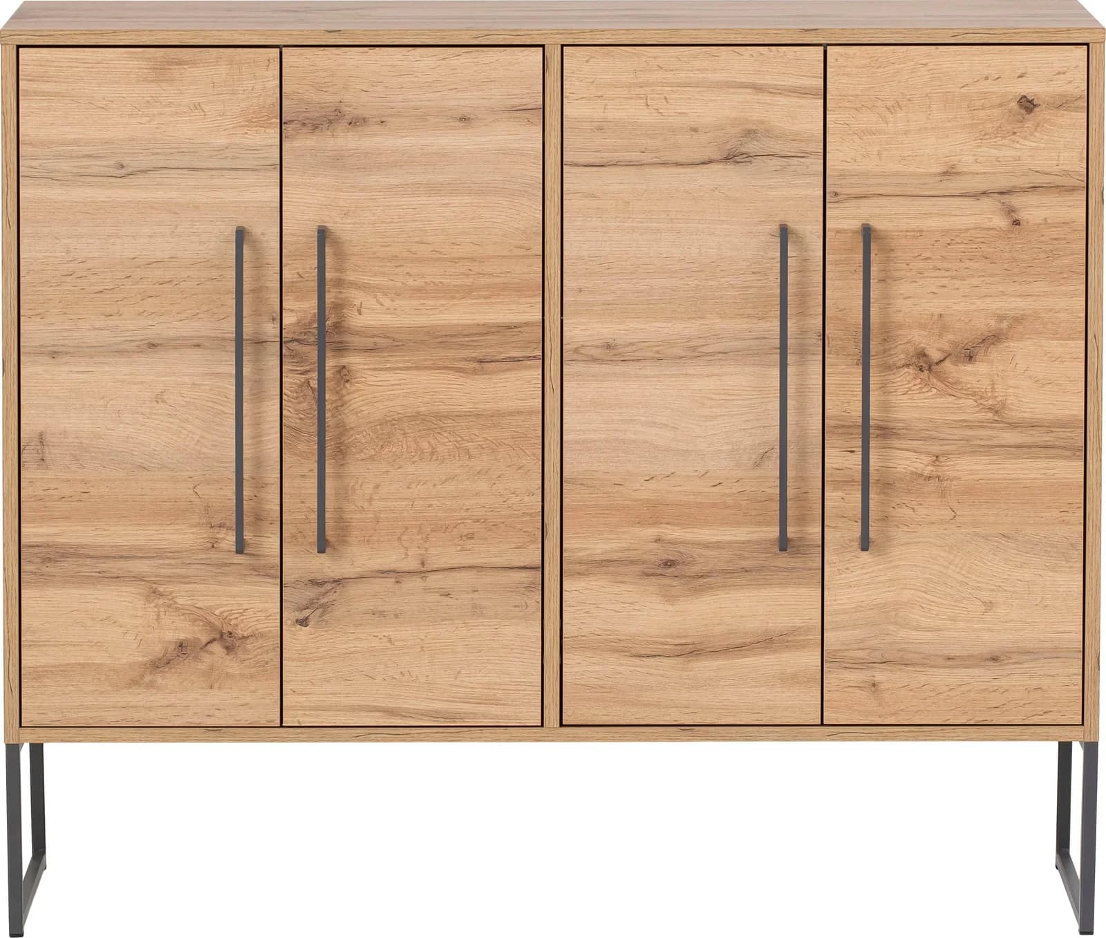 SCHILDMEYER Kommode Limmo Beige Eiche Landhausfarben 4 Türen