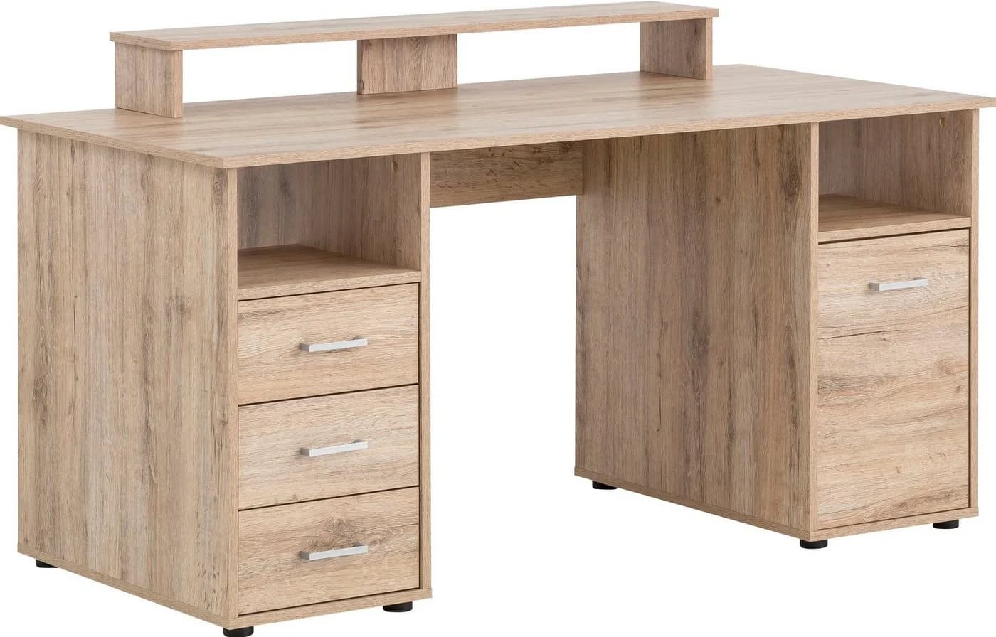 SCHILDMEYER Schreibtisch Baku Wildeichebraun mit Schubladen - Bild 3