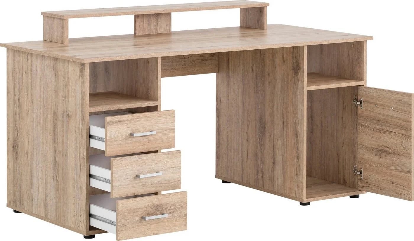 SCHILDMEYER Schreibtisch Baku Wildeichebraun mit Schubladen - Bild 4
