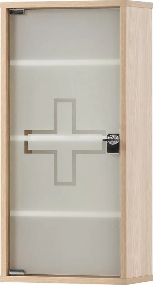 Schildmeyer Medizinschrank Wido Braun Weiß Glastür - Bild 2