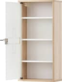 Schildmeyer Medizinschrank Wido Braun Weiß Glastür Bild 3