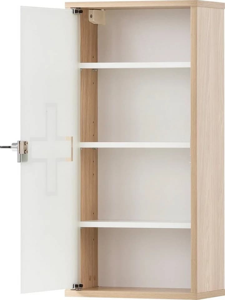 Schildmeyer Medizinschrank Wido Braun Weiß Glastür - Bild 3