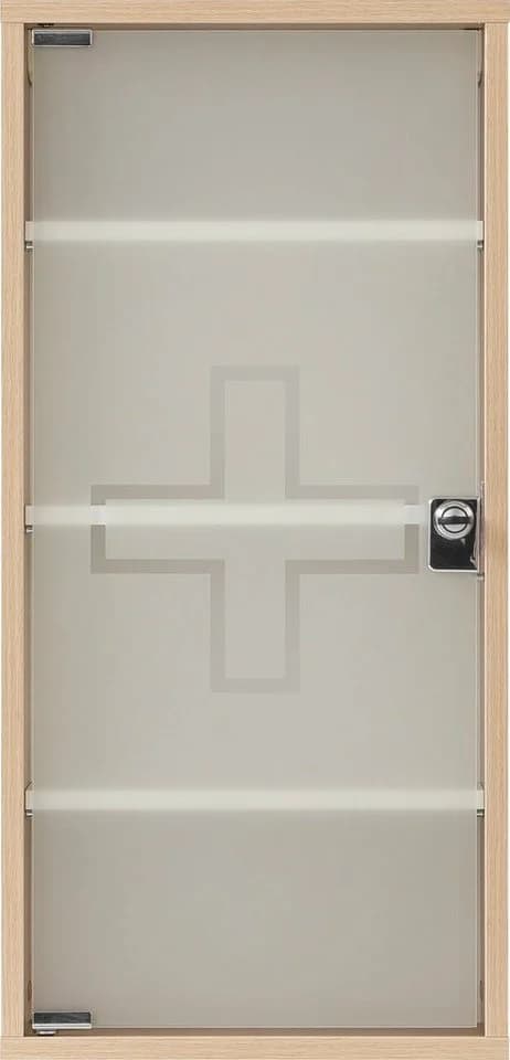 Schildmeyer Medizinschrank Wido Braun Weiß Glastür - Bild 4