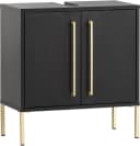 Schildmeyer Waschbeckenunterschrank Sarah Schwarz Gold Modern Bild 2