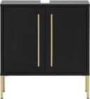 Schildmeyer Waschbeckenunterschrank Sarah Schwarz Gold Modern Bild 3