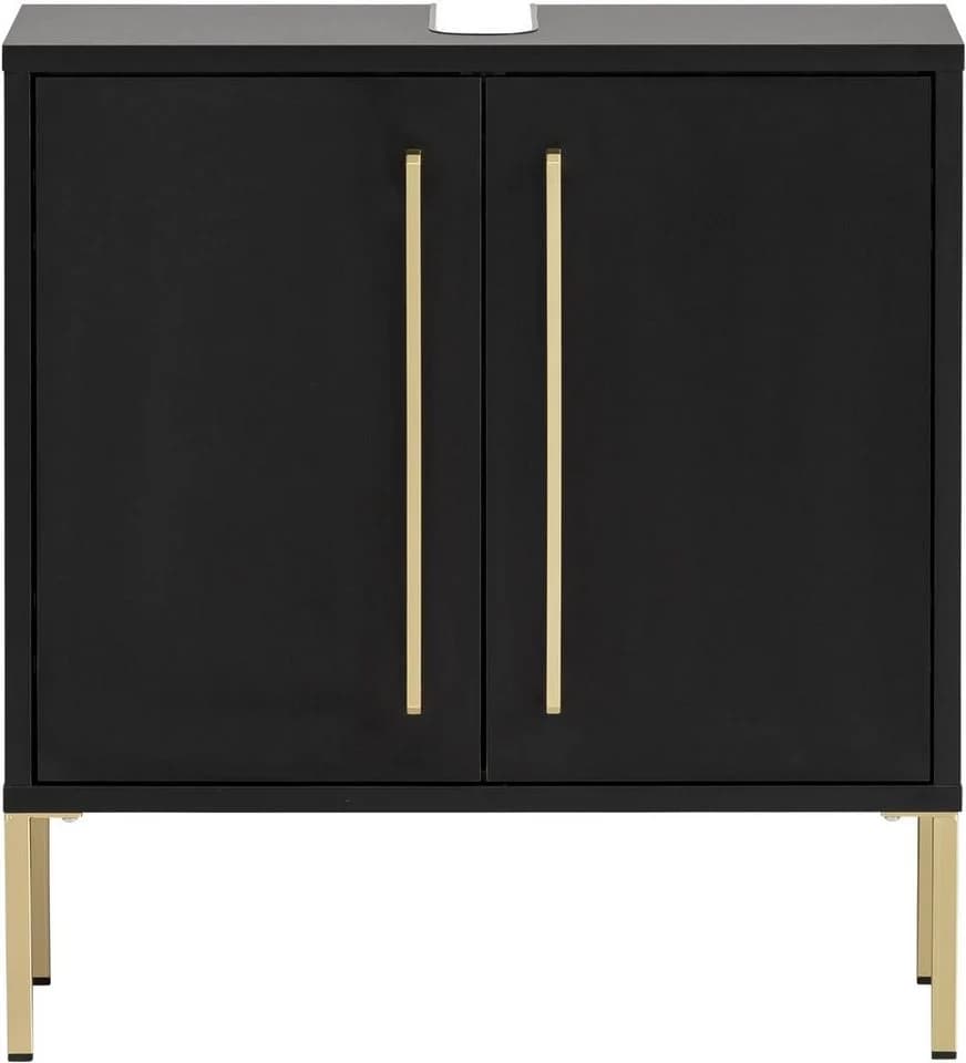 Schildmeyer Waschbeckenunterschrank Sarah Schwarz Gold Modern - Bild 3