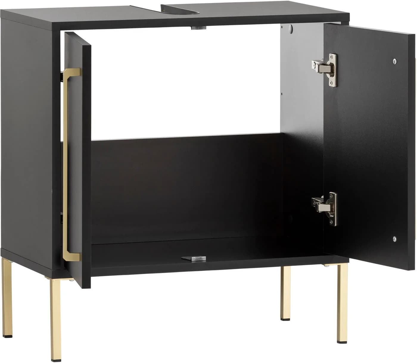 Schildmeyer Waschbeckenunterschrank Sarah Schwarz Gold Modern - Bild 4