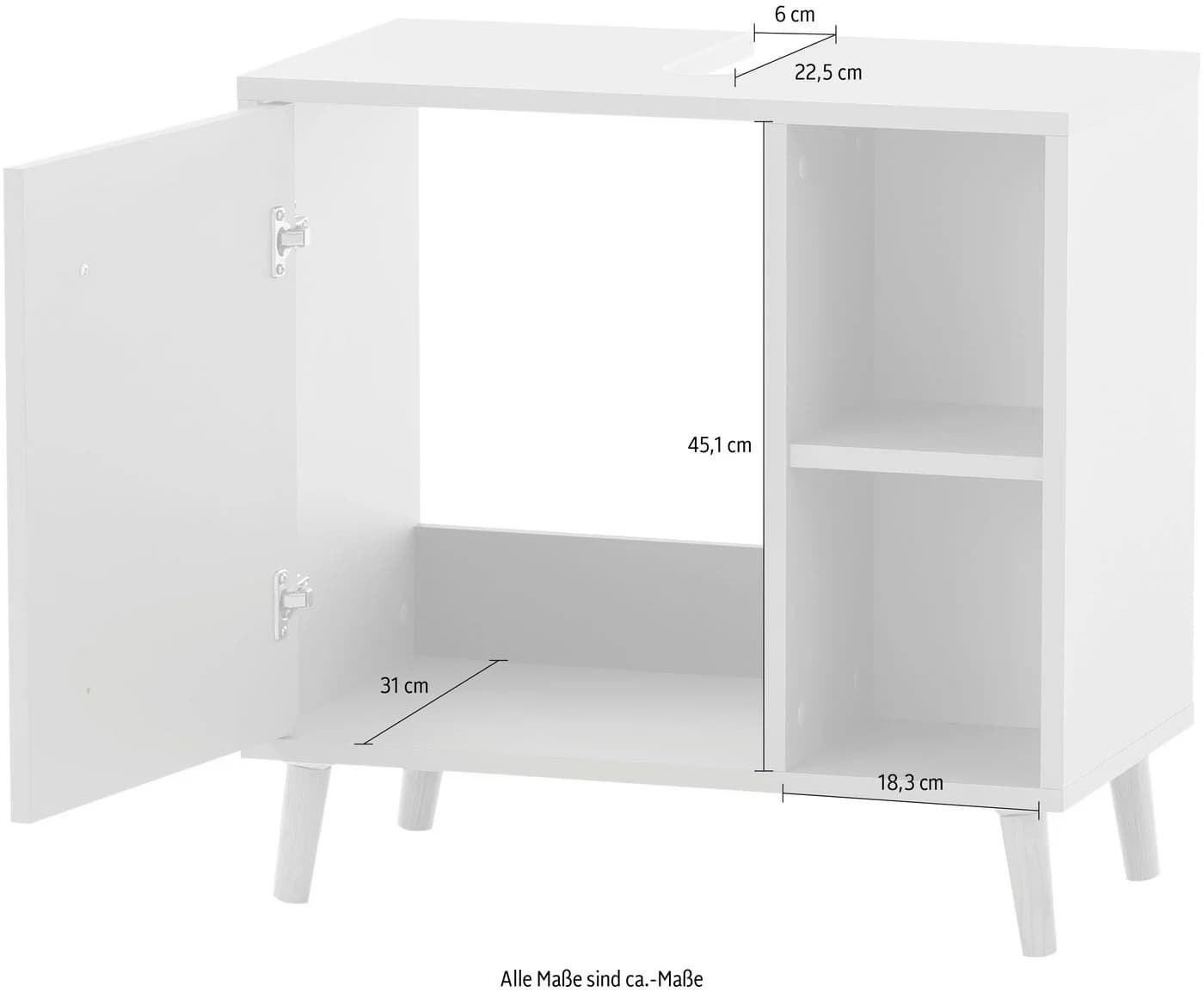 SCHILDMEYER Waschbeckenunterschrank Bjarne Pistazie Modern - Bild 5