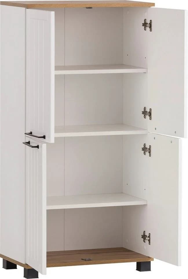 Schildmeyer Midischrank Jelda Weiß Matt 4 Türen