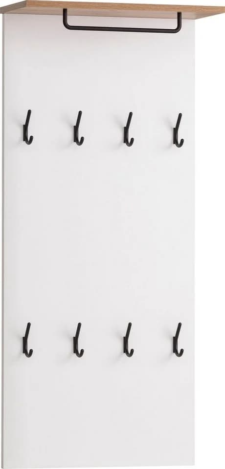 Schildmeyer Garderobenpaneel Jelda Weiß Eichefarben Modern - Bild 2