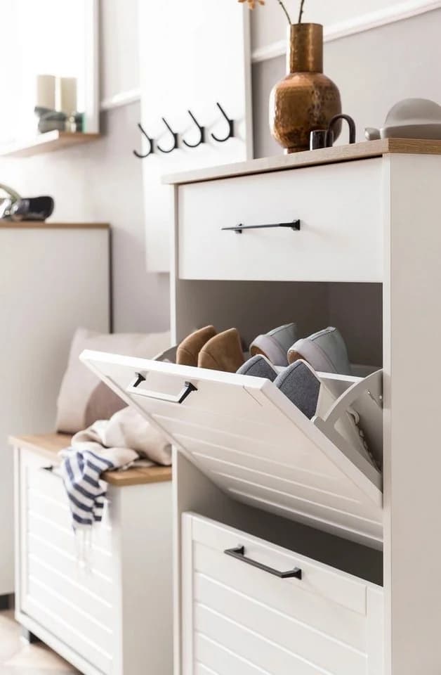 Schildmeyer Garderobenpaneel Jelda Weiß Eichefarben Modern - Bild 3