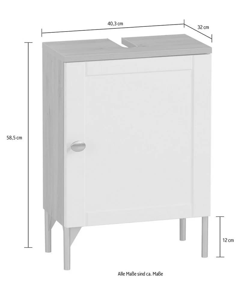 Schildmeyer Waschbeckenunterschrank Jesper Landhausoptik Blau - Bild 5