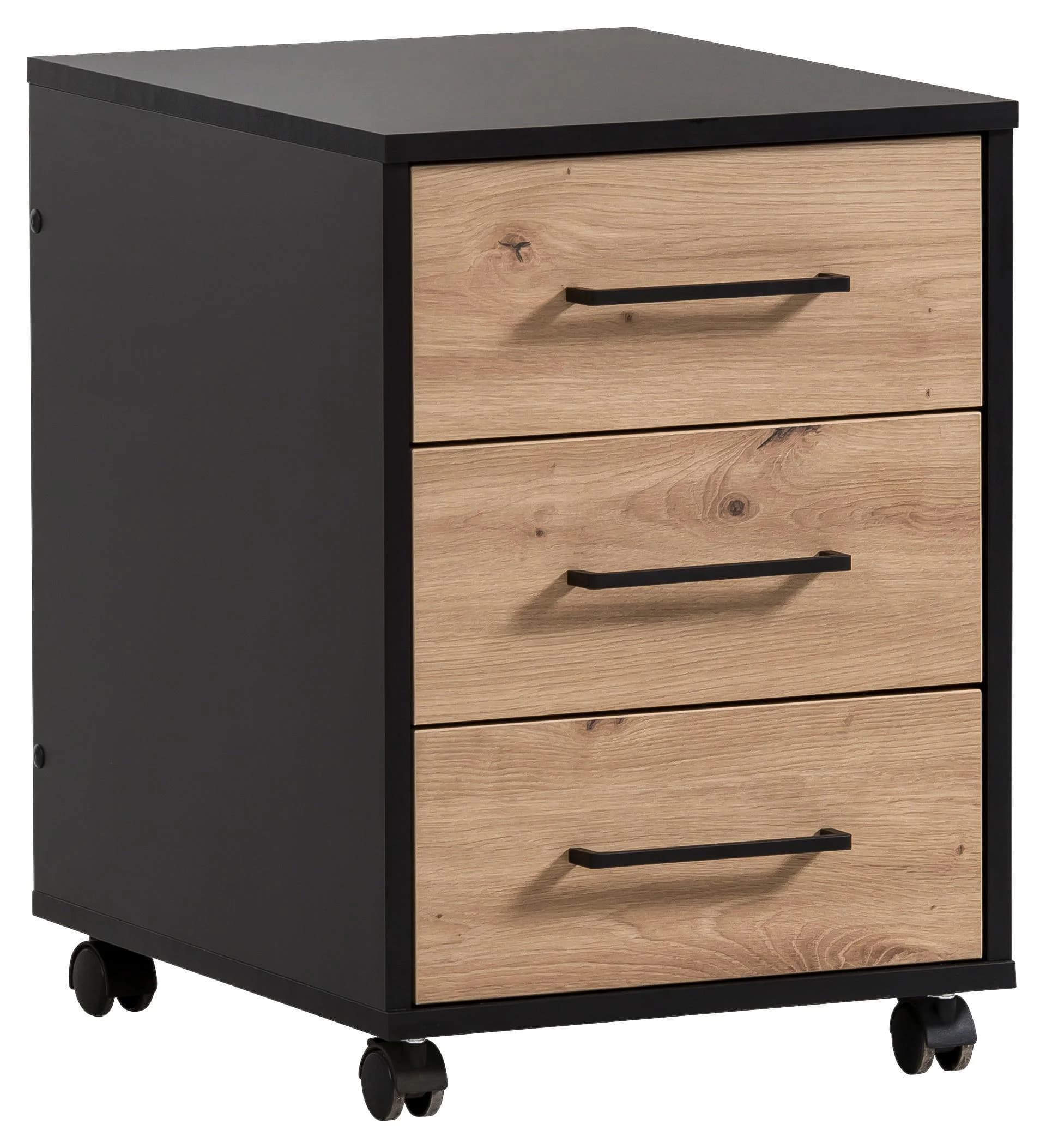 Schildmeyer Container Aino Schwarz Eiche 3 Schubladen - Bild 5