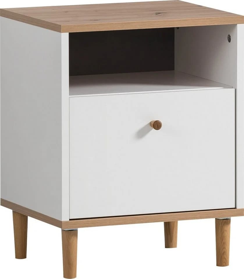 Schildmeyer Nachttisch Hilda 400 1SK Modern Mattweiß - Bild 2