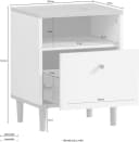 Schildmeyer Nachttisch Hilda 400 1SK Modern Mattweiß Bild 5