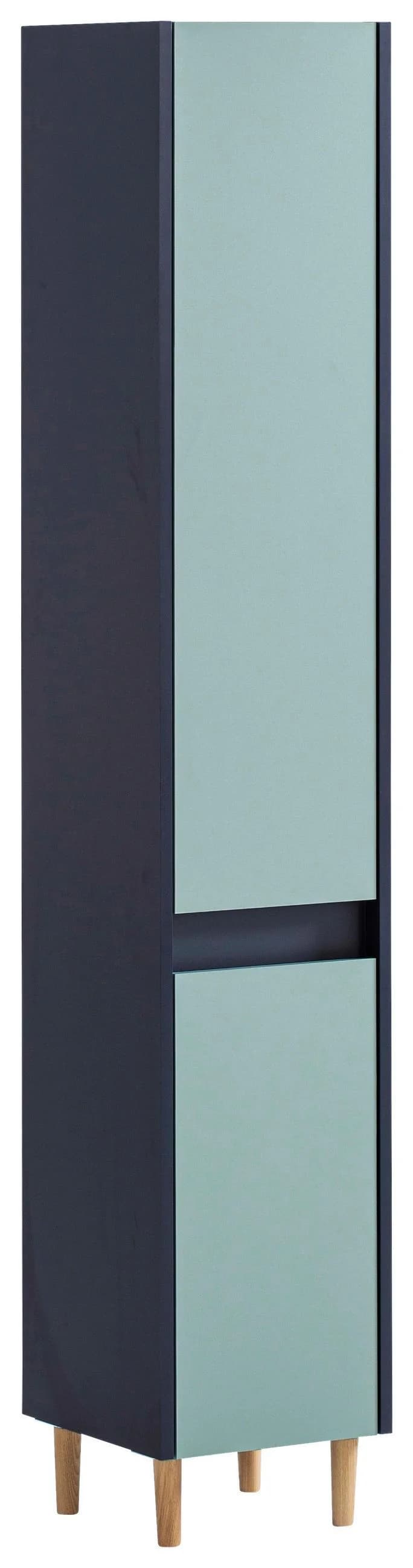 WELLTIME Hochschrank Lovis Blau Matt FSC-Zertifiziert
