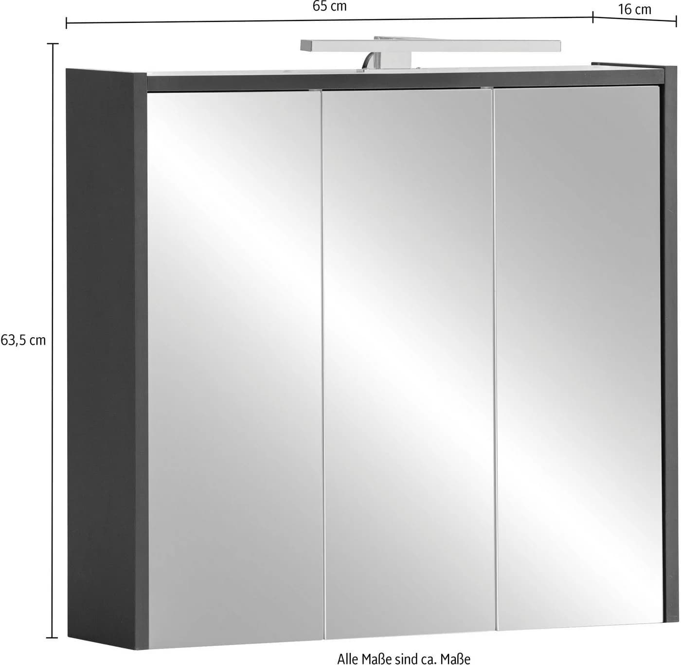 Schildmeyer Spiegelschrank Lovis 65 cm mit LED und Steckdose - Bild 5