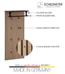 Schildmeyer Garderobenpaneel Loft Schwarz/Weiß mit 8 Haken Bild 3