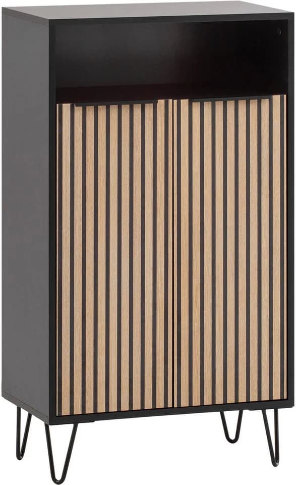 SCHILDMEYER Schuhschrank Hank Schwarz Akustikfront 60cm - Bild 2