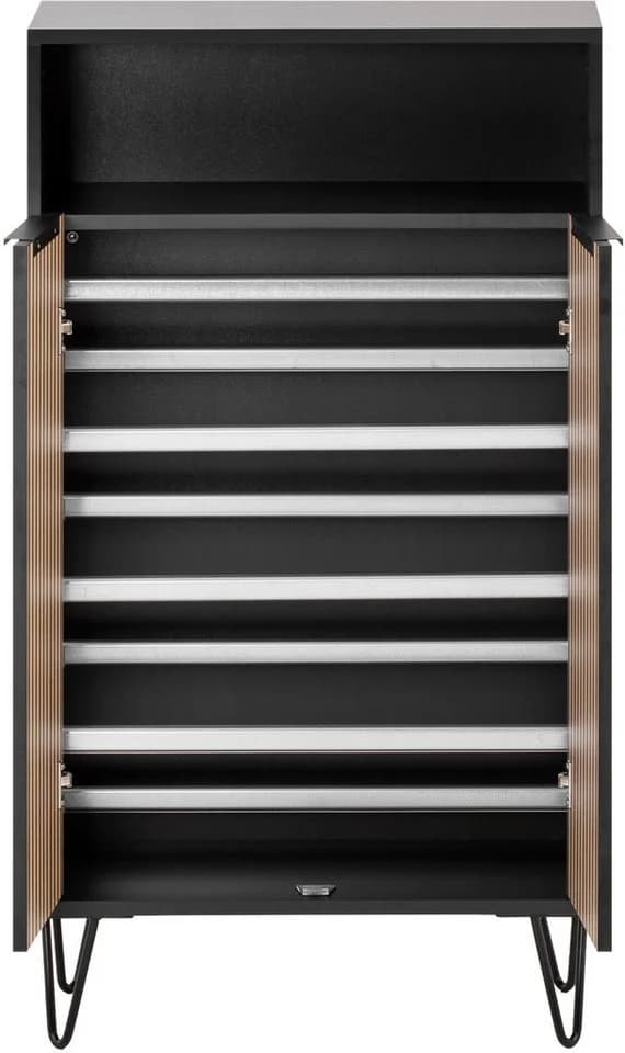 SCHILDMEYER Schuhschrank Hank Schwarz Akustikfront 60cm - Bild 4