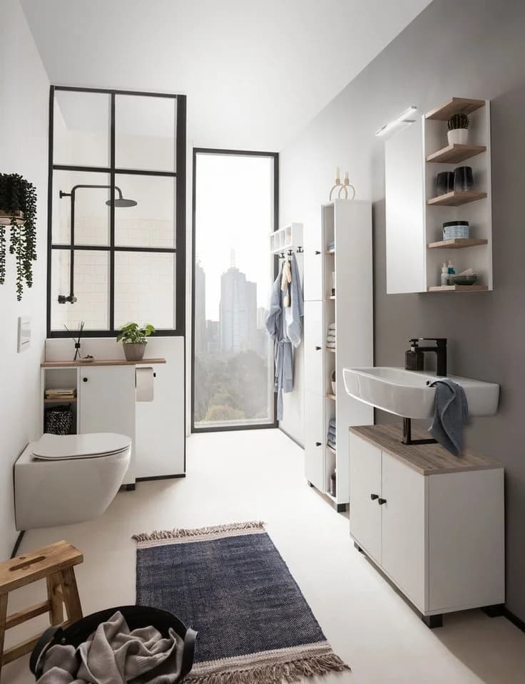 Welltime Mehrzweckschrank Lugo Weiß/Wildeiche 70cm - Bild 4