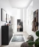 WELLTIME Garderobenpaneel Alexa Schwarz Matt 16 Haken Bild 1