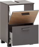 WELLTIME Waschbeckenunterschrank Katta Anthrazit mit Schublade Bild 3