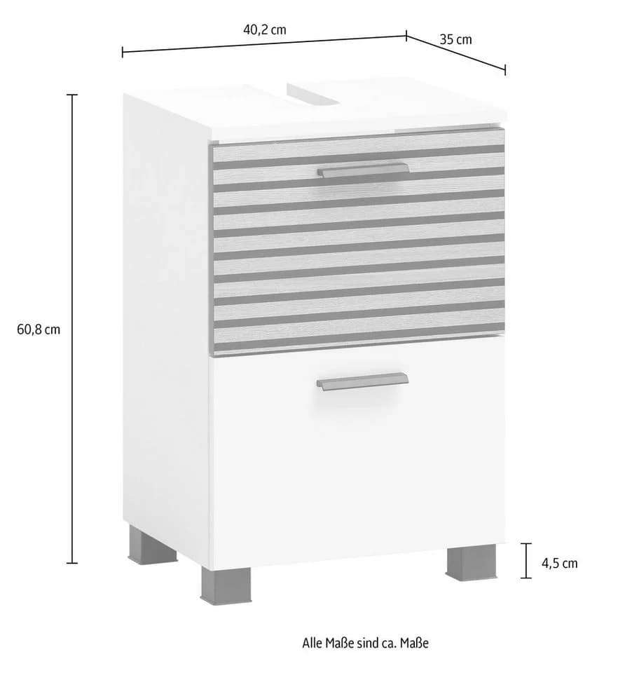WELLTIME Waschbeckenunterschrank Katta Anthrazit mit Schublade - Bild 5