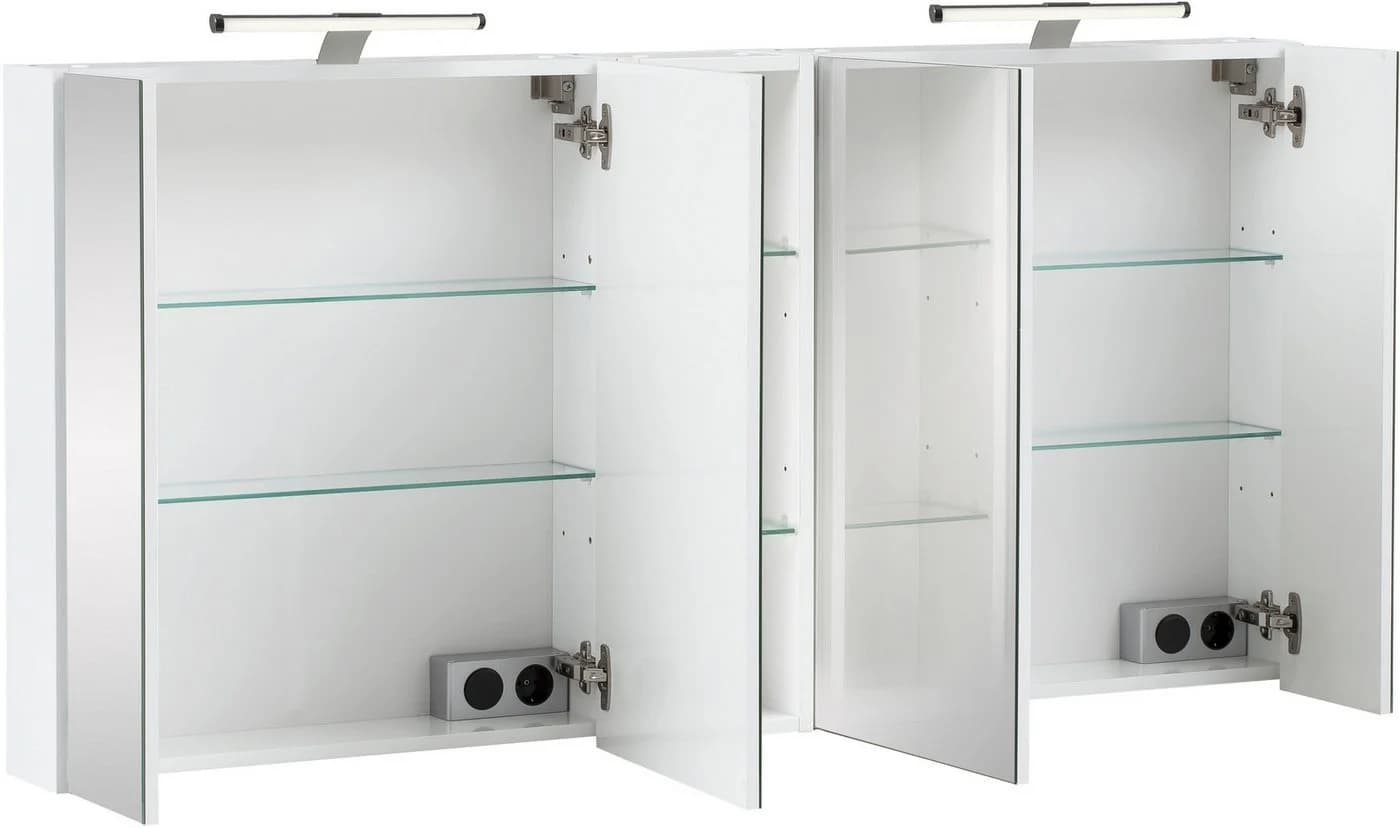 Schildmeyer Spiegelschrank Duo Weiß 4 Türen FSC - Bild 5