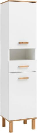 Schildmeyer Hochschrank Padua Weiß Eiche Landhaus Bild 1
