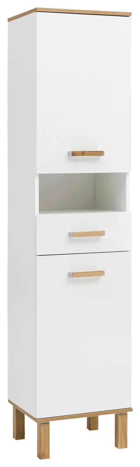 Schildmeyer Hochschrank Padua Weiß Eiche Landhaus - Bild 5