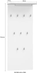 Schildmeyer Garderobenpaneel Edda Beige mit 9 Haken und Ablage Bild 5