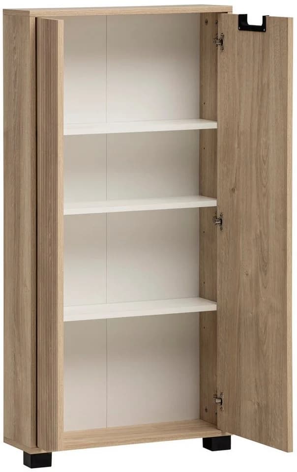 Schildmeyer Midischrank Emmik Weiß Eiche mit verstellbaren Böden - Bild 4